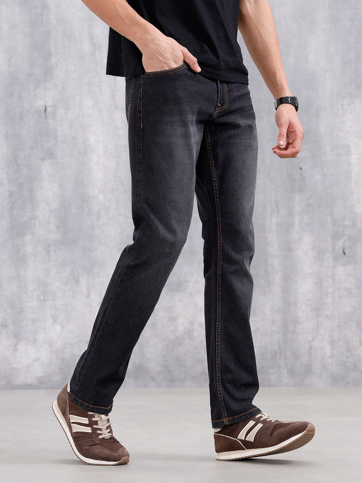 Men's Casual Straight Fit Jeans | Black