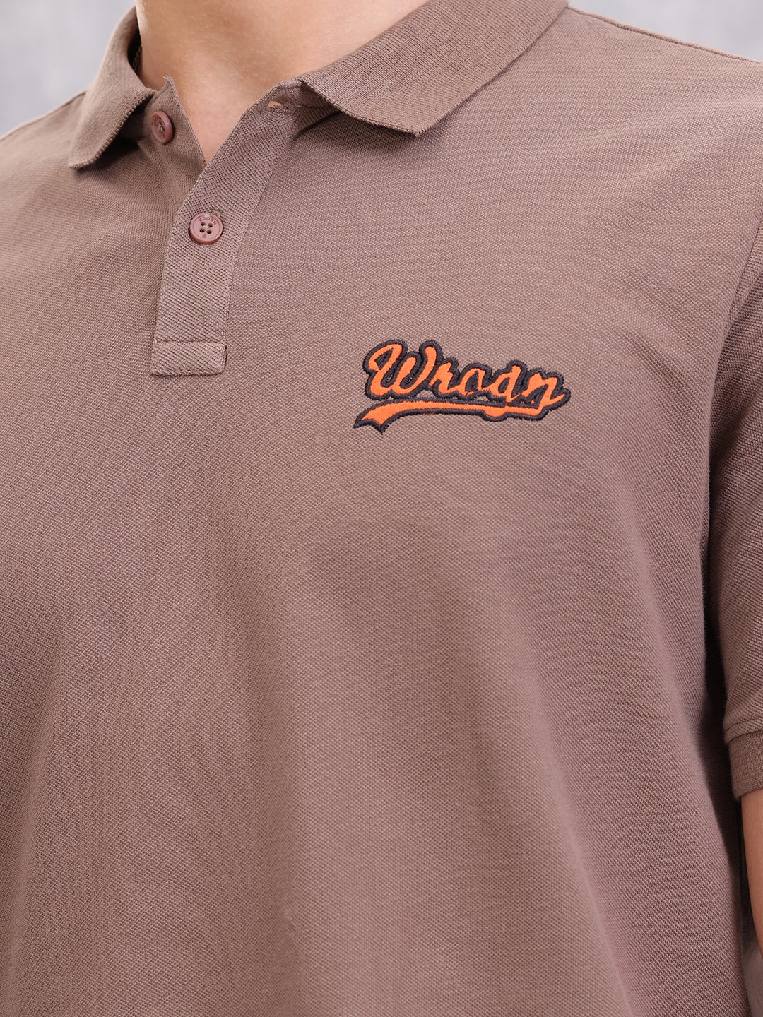 Sporty Slim Fit Polo T-Shirt | Brown