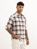 Slim Fit Checkered Full Sleeve Shirt | Pink