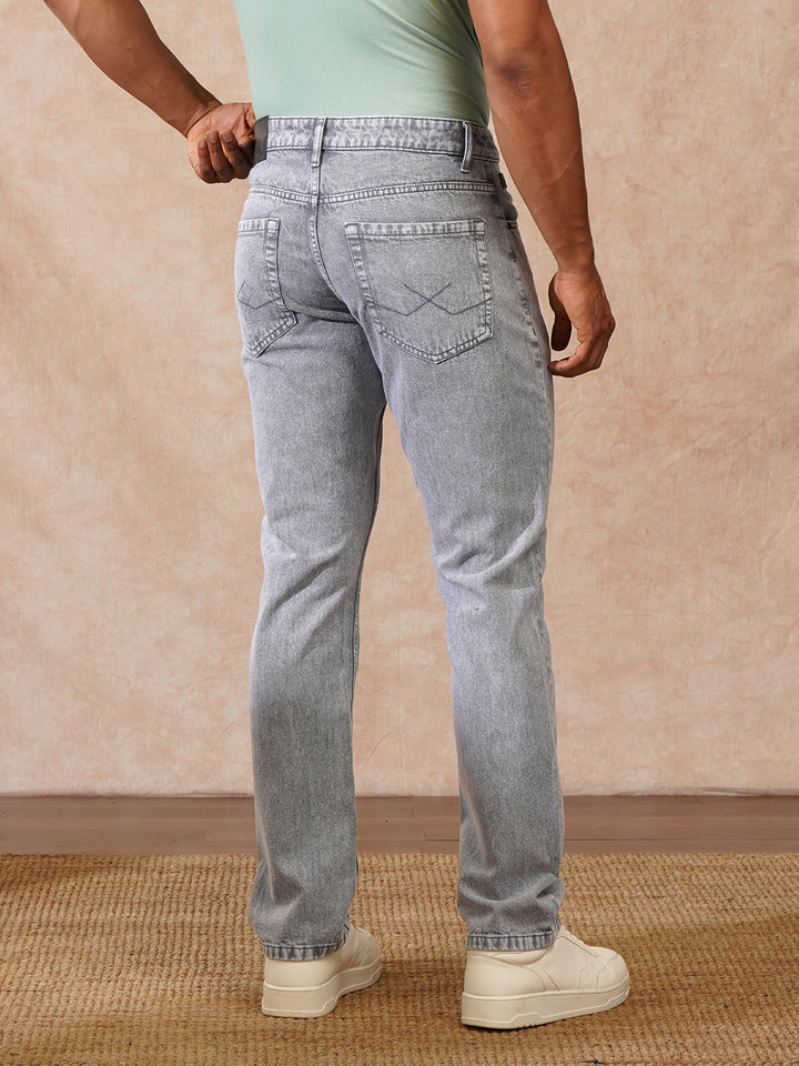 Heavy Fade Straight Fit Jeans | Grey