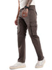 Dark Brown Peached Cargo Trousers