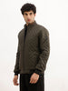 Solid Regular Fit Puffer Jacket | Olive
