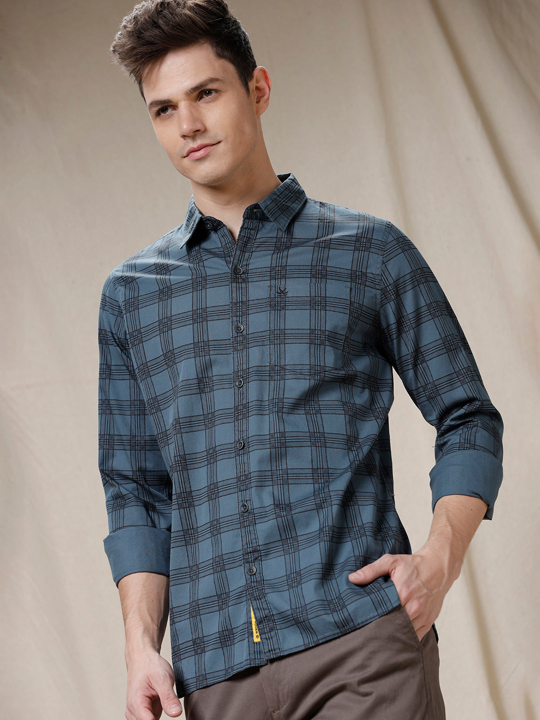 Checks & Lines Cotton Shirt