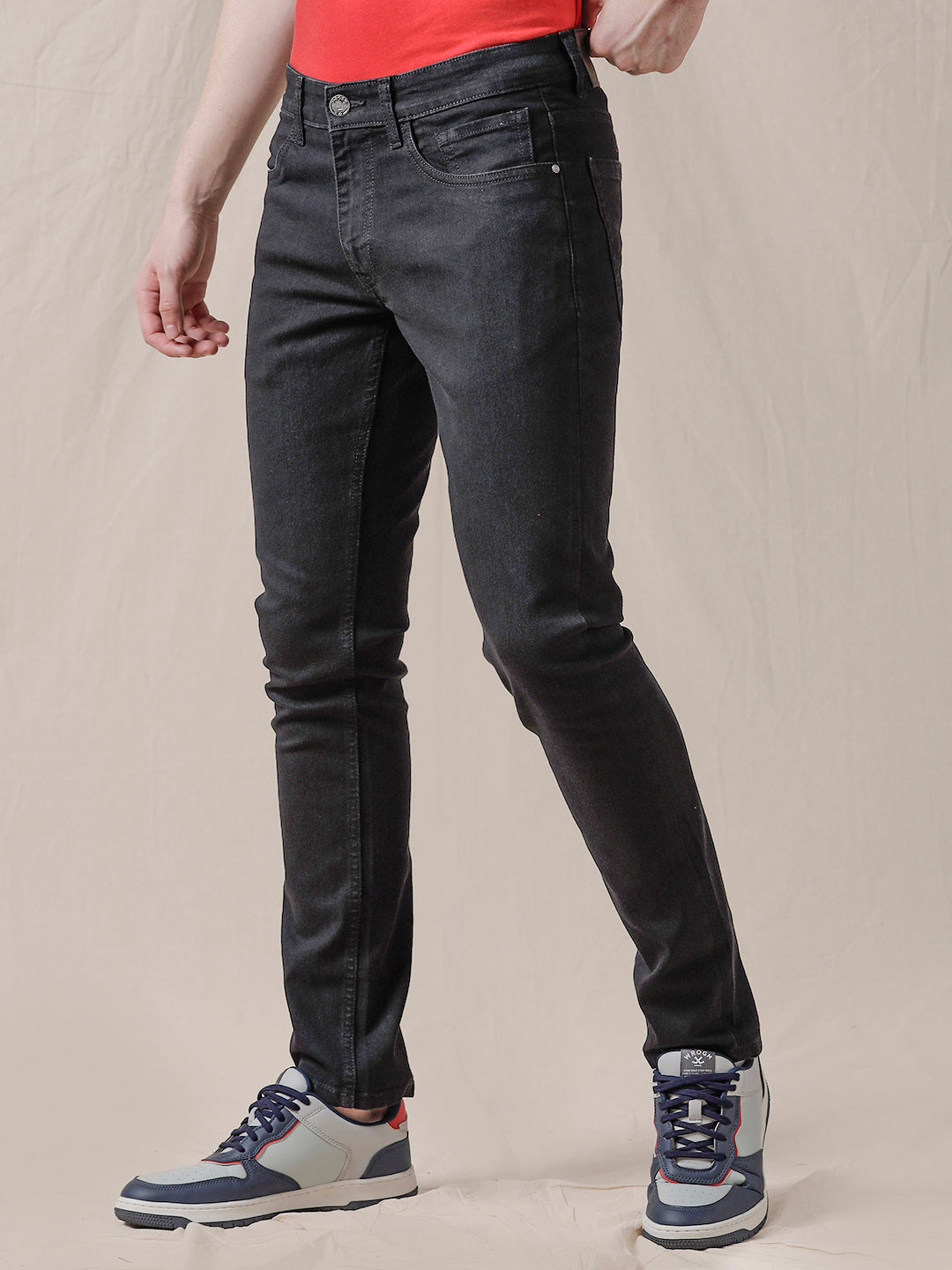 Solid Black Slim Fit Jeans