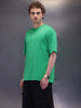Distressed Printed Oversized T-Shirt | Green