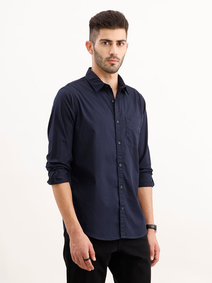 Classic Regular Fit Shirt | Navy Blue