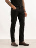 Solid Slim Fit Denim Jeans | Black