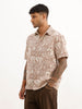 Classic Comfort Fit Jacquard Shirt | Brown
