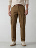 Men's casual cargo loose fit trousers | Brown
