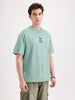 Classic Oversized Back Printed T-Shirt  | Green