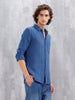Indigo Double Cloth Slim Fit Shirt In Medium Wash | Blue