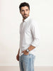 Solid Slim Fit Full Sleeve Shirt | White