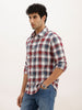 Slim Fit Checkered Full Sleeve Shirt | Brown