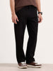 Pleated Loose Fit Denim Jeans | Black