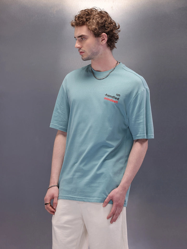 Back Printed Oversized T-Shirt | Green