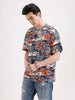 Classic Oversized AOP T-Shirt  | Navy Blue