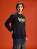 Mystical Graphic Brand Carrier Sweatshirt In Brushed Fleece | Black