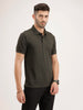 Solid Slim Fit Polo T-Shirt | Green