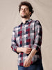 Checked Casual Red Dyed Shirt