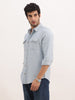 Slim Fit Solid Full Sleeve Shirt | Light Blue