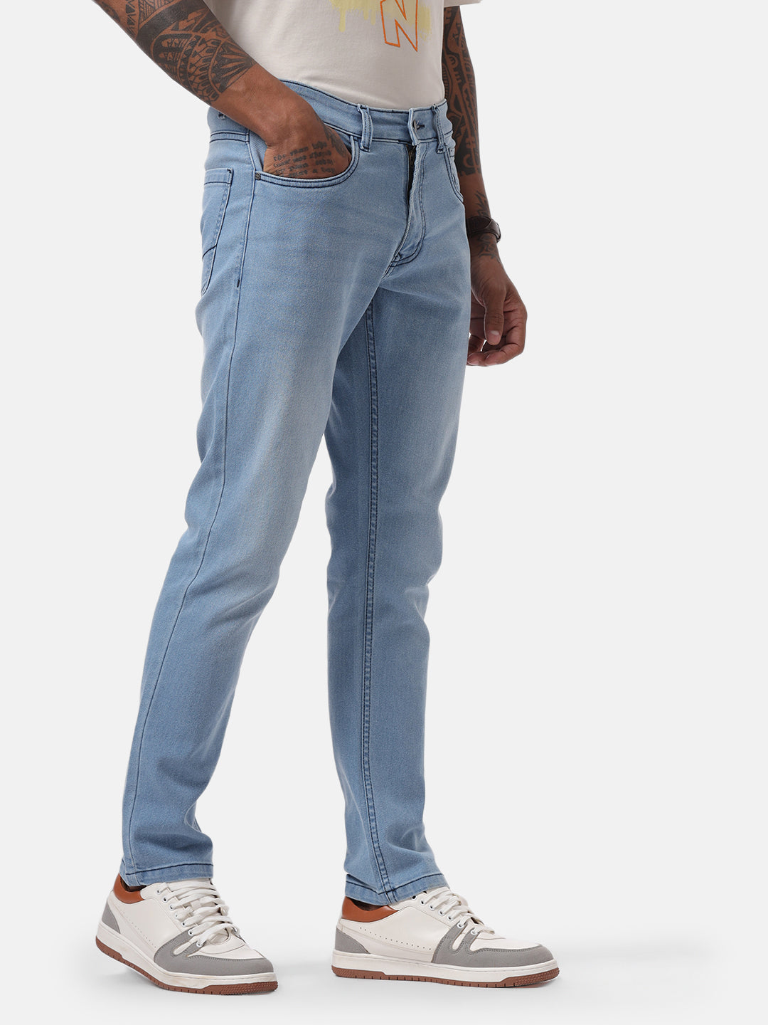 Blue Aqua Solid Jeans