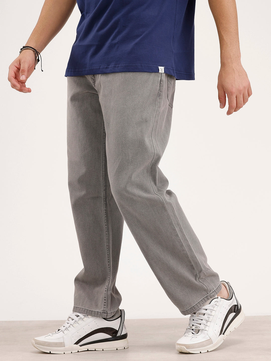 Solid Denim Jeans | Grey