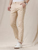 Beige Slim Fit Trousers