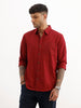 Solid Slim Fit 100% Cotton Shirt | Maroon