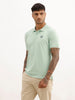 Classic Placement Printed Polo T-Shirt | Green | WWTS300F