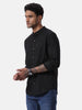 Classic Black Mandarin Collar Shirt