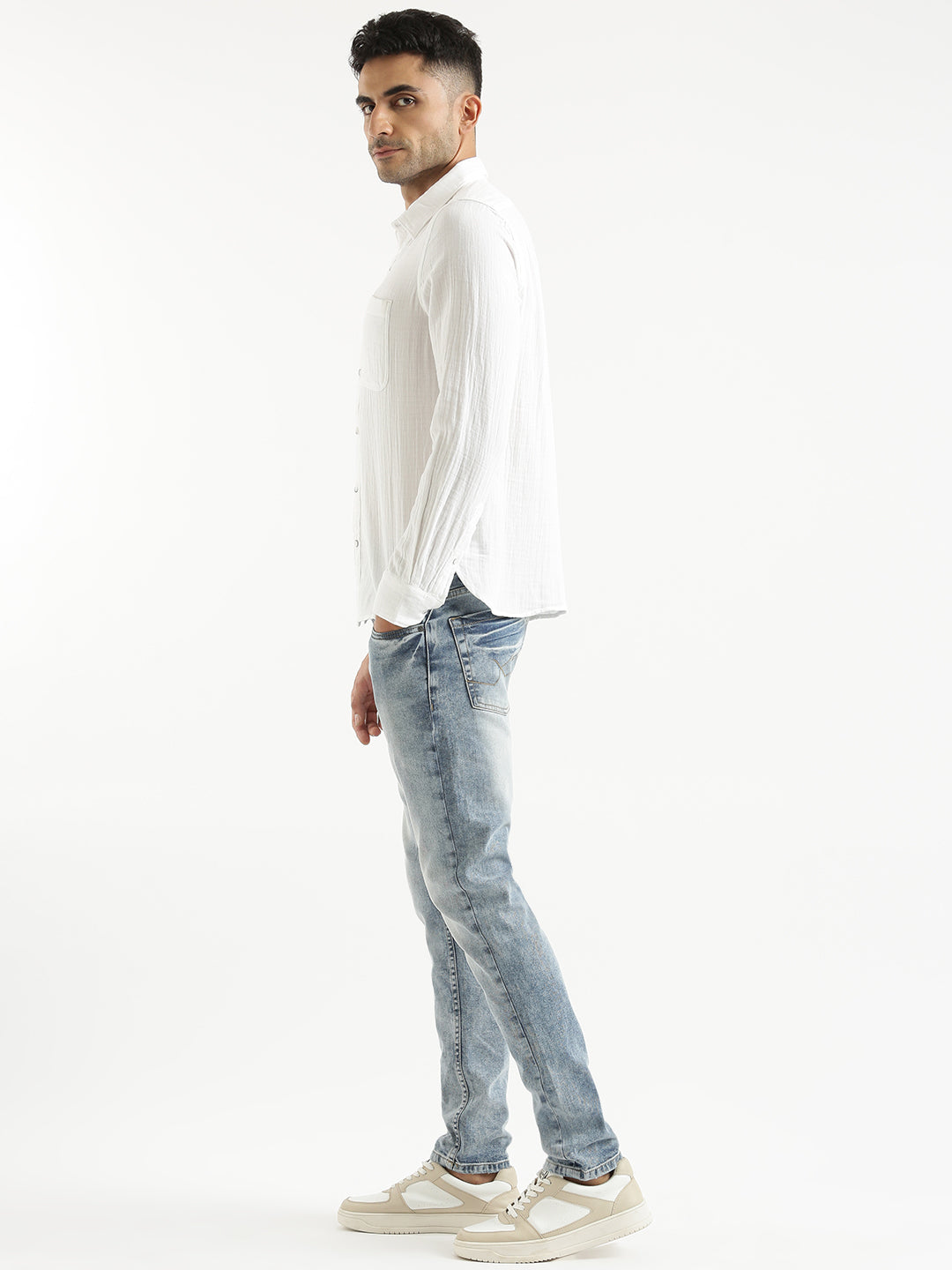 Whitewash Worn-out Shirt – Wrogn