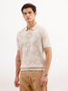 Textured Slim Fit T-Shirt  | Ecru