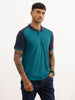 Classic Contrast Sleeves Polo T-Shirt | Teal | WWTS313F
