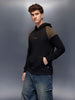 Casual Cut & Sew Hoodie  | Black
