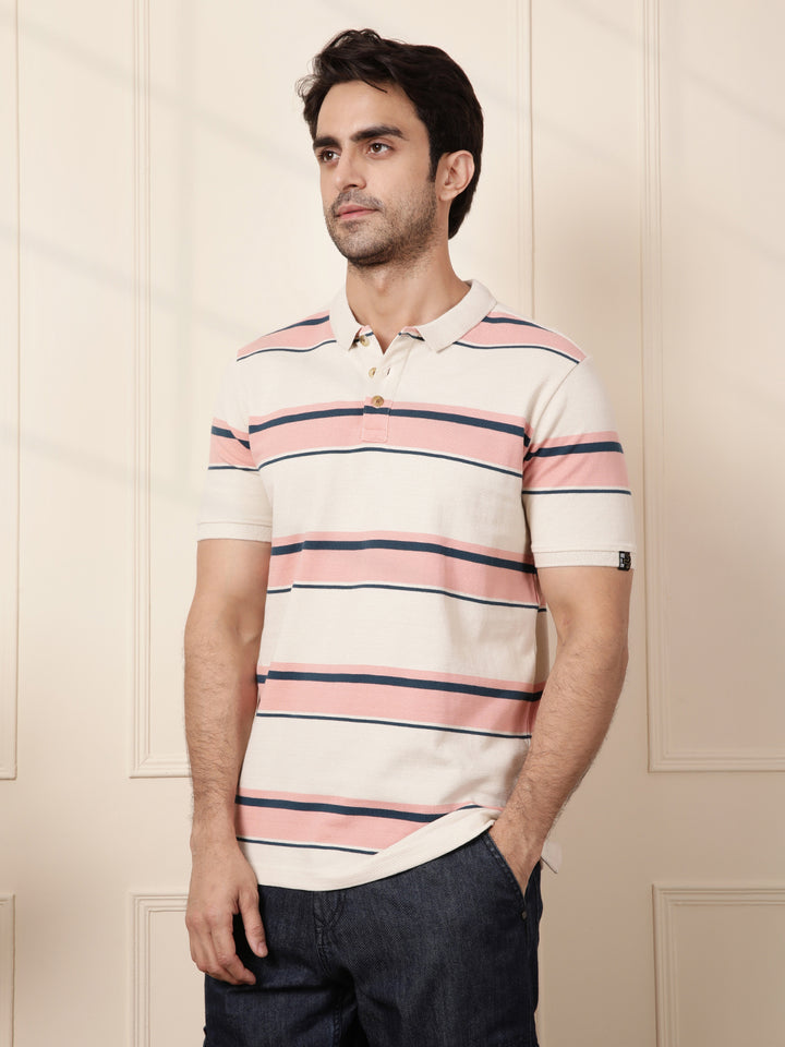Pure Cotton Yarn Dyed Polo | Off White