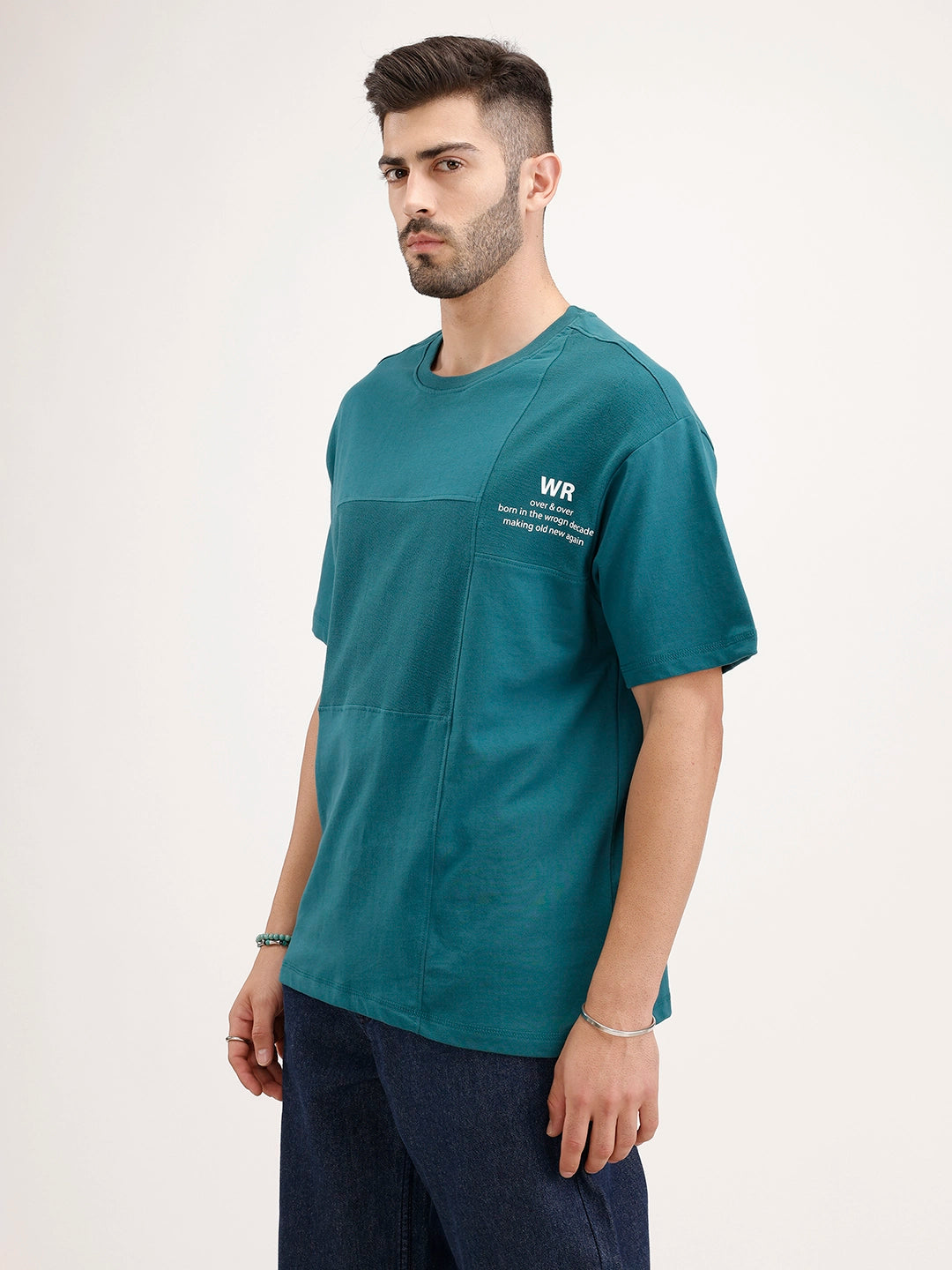 Oversized Cut & Sew T-Shirt | Green