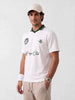 Oversized Contrast Collar Polo T-Shirt | Off White