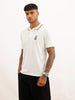 Regular Fit Tipping Collar Polo T-Shirt | Off White