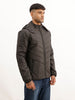 Solid Regular Fit Hooded Puffer Jacket | Black
