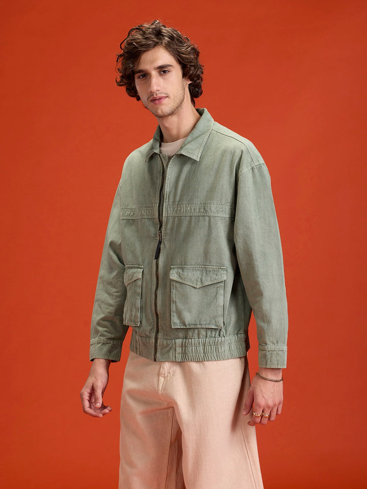 Dusty Olive Terrain Utility Jacket | Olive wash