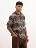 Classic Comfort Fit Jacquard Shirt | Brown