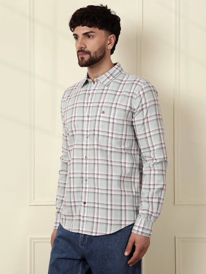 Pastel Checks Summer Shirt | Green