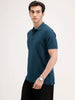 Solid Slim Fit Polo T-Shirt | Teal