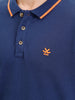 Contrast Collar Tipping Polo T-Shirt | Navy Blue