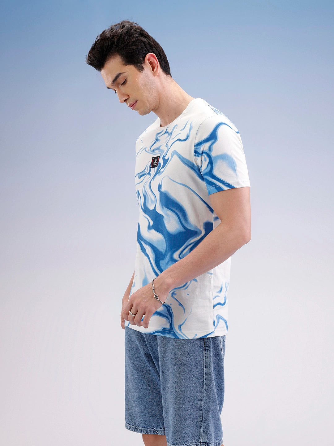Slim Fit Classic Placement Printed T-Shirt  | Off White