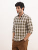 Comfort Fit Checkered Full Sleeve Shirt | Yellow