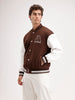 Oversized Embroidered Bomber Jacket  | Brown