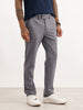 Solid Slim Fit Cotton Blend Trouser | Grey