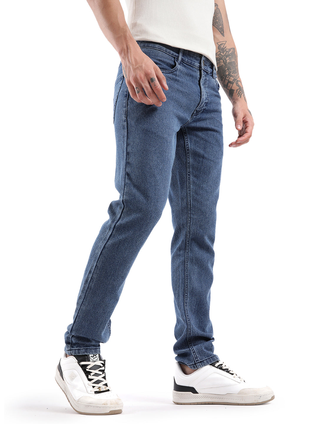 Casual Blue Heavy Duty Jeans - Main Image