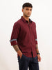 Regular Fit AOP Fill Sleeve Shirt | Maroon
